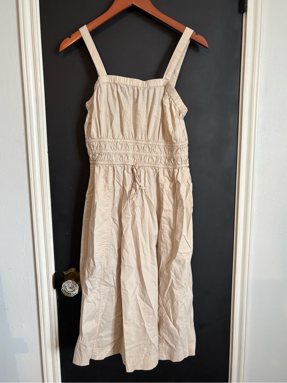 Universal Thread Beige Elastic-Waist Casual Dress